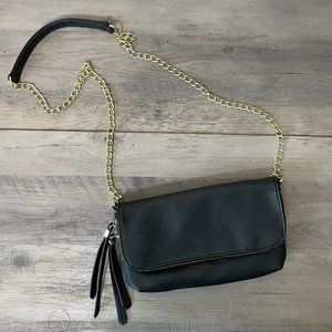 LP Blue Linea Pelle Crossbody Purse Black